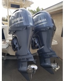 Used 2019 Twins Yamaha 200 Hp 4 Stroke Outboard Engine 